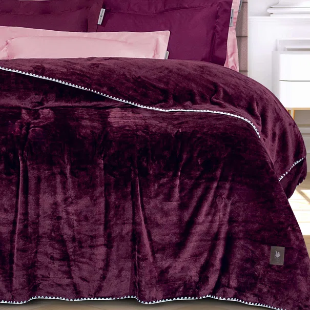 Κουβέρτα Fleece Υπέρδιπλη (220x240) Greenwich Polo Club Essential 4440 Bordeaux