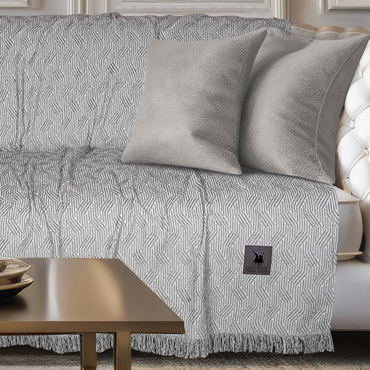 Ριχτάρι Καναπέ Διθέσιου (180x250) Greenwich Polo Club 3950 Grey