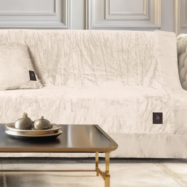 Ριχτάρι Καναπέ Διθέσιου Βελουτέ (180x250) Greenwich Polo Club 3968 Ivory