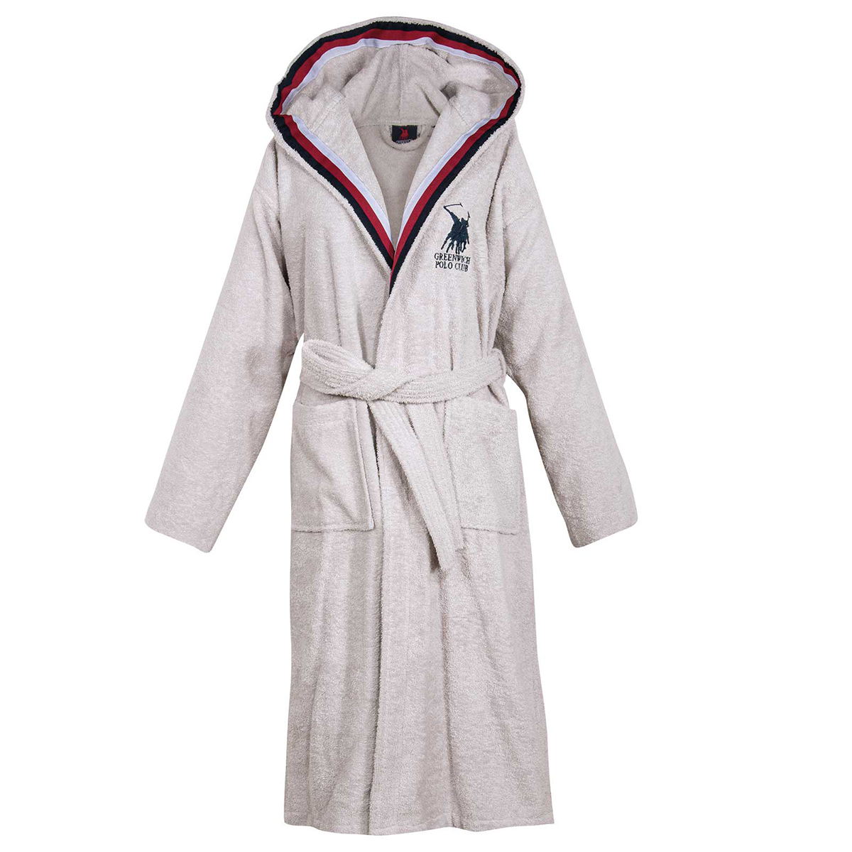 Μπουρνούζι Greenwich Polo Club Essential 3064 Grey Λευκά Είδη Μπάνιου Μπουρνούζια Ανδρικά Spitishop