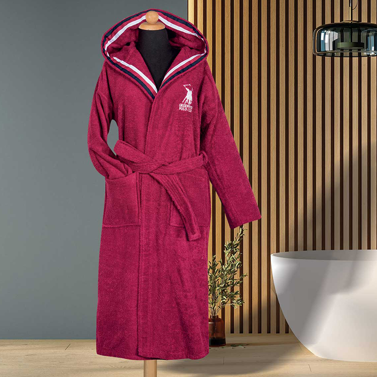 Μπουρνούζι Greenwich Polo Club Essential 3061 Bordeaux
