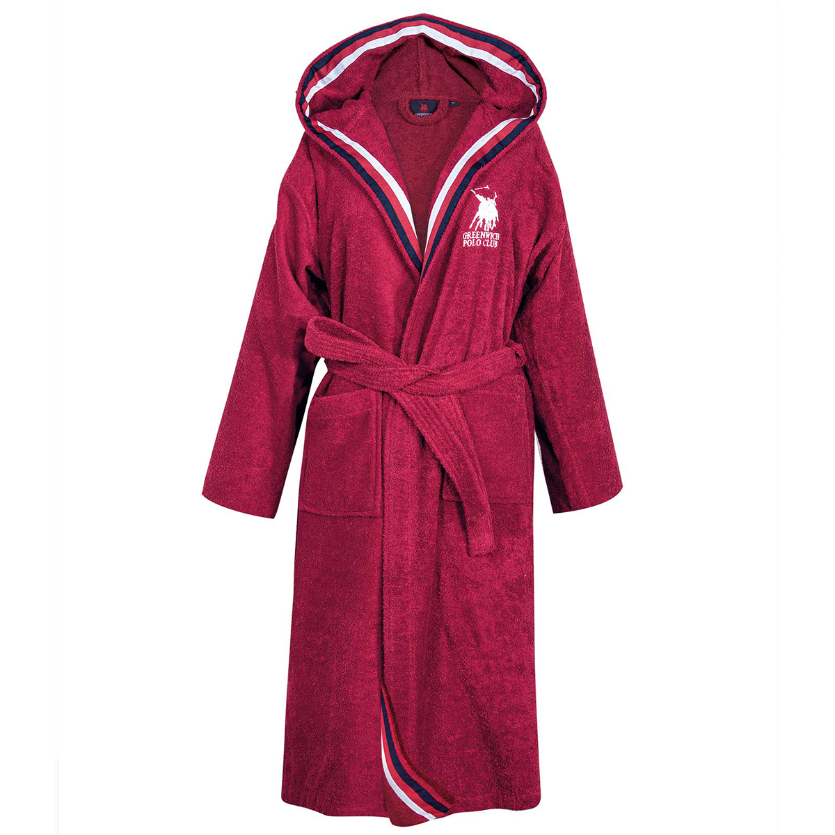 Μπουρνούζι Greenwich Polo Club Essential 3061 Bordeaux Λευκά Είδη Μπάνιου Μπουρνούζια Ανδρικά Spitishop