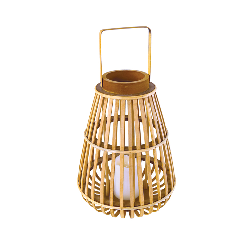 Φανάρι LED Με Μπαταρία Aca Strudel F0711111 Bamboo