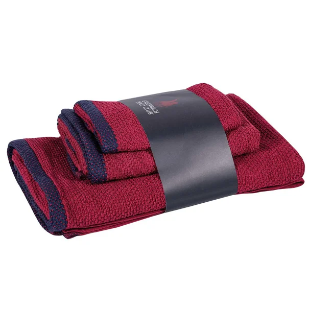 Πετσέτες Μπάνιου (Σετ 3τμχ) Greenwich Polo Club Cozy 4104 Bordeaux 480gsm
