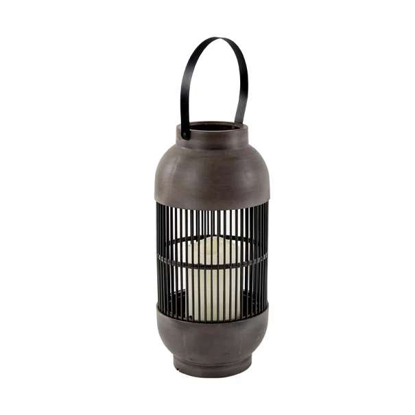 Φανάρι LED Με Μπαταρία Aca Nougat F0711110 Brown Antique