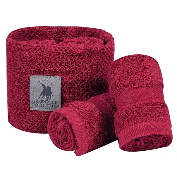 Λαβέτες (Σετ 4τμχ) Greenwich Polo Club Essential 4109 Bordeaux