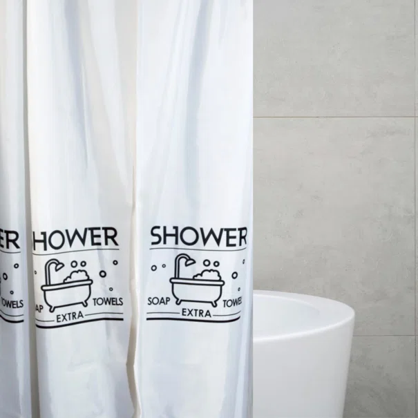 Κουρτίνα Μπάνιου (240x200) Με Κρίκους San Lorentzo White Shower