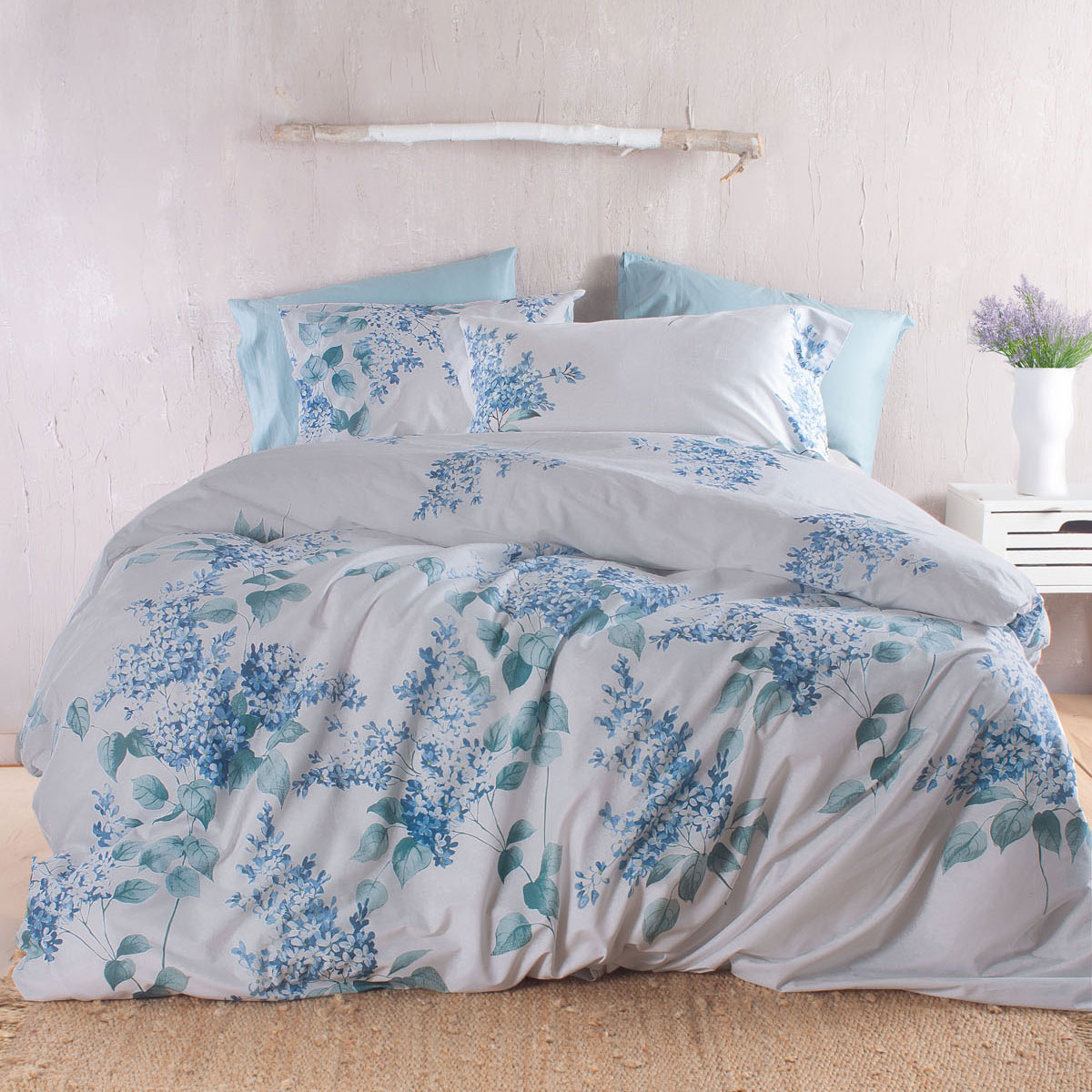 Σεντόνια King Size (Σετ) Rythmos Symbol Eve Blue