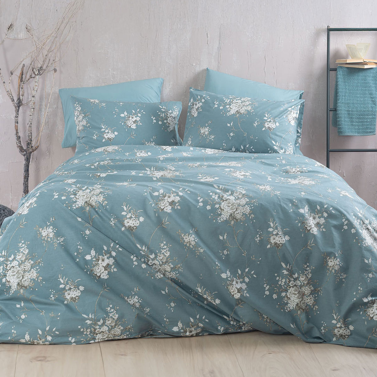 Σεντόνια King Size (Σετ) Rythmos Diva Linie Blue