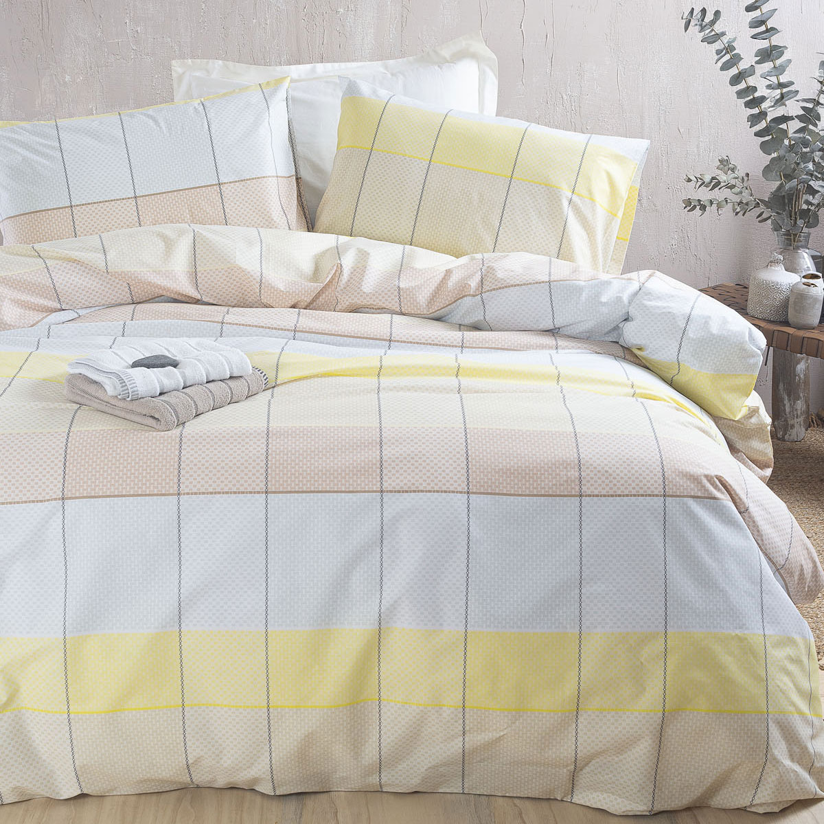 Σεντόνια Μονά (Σετ) Rythmos Next Colette Yellow/Blue