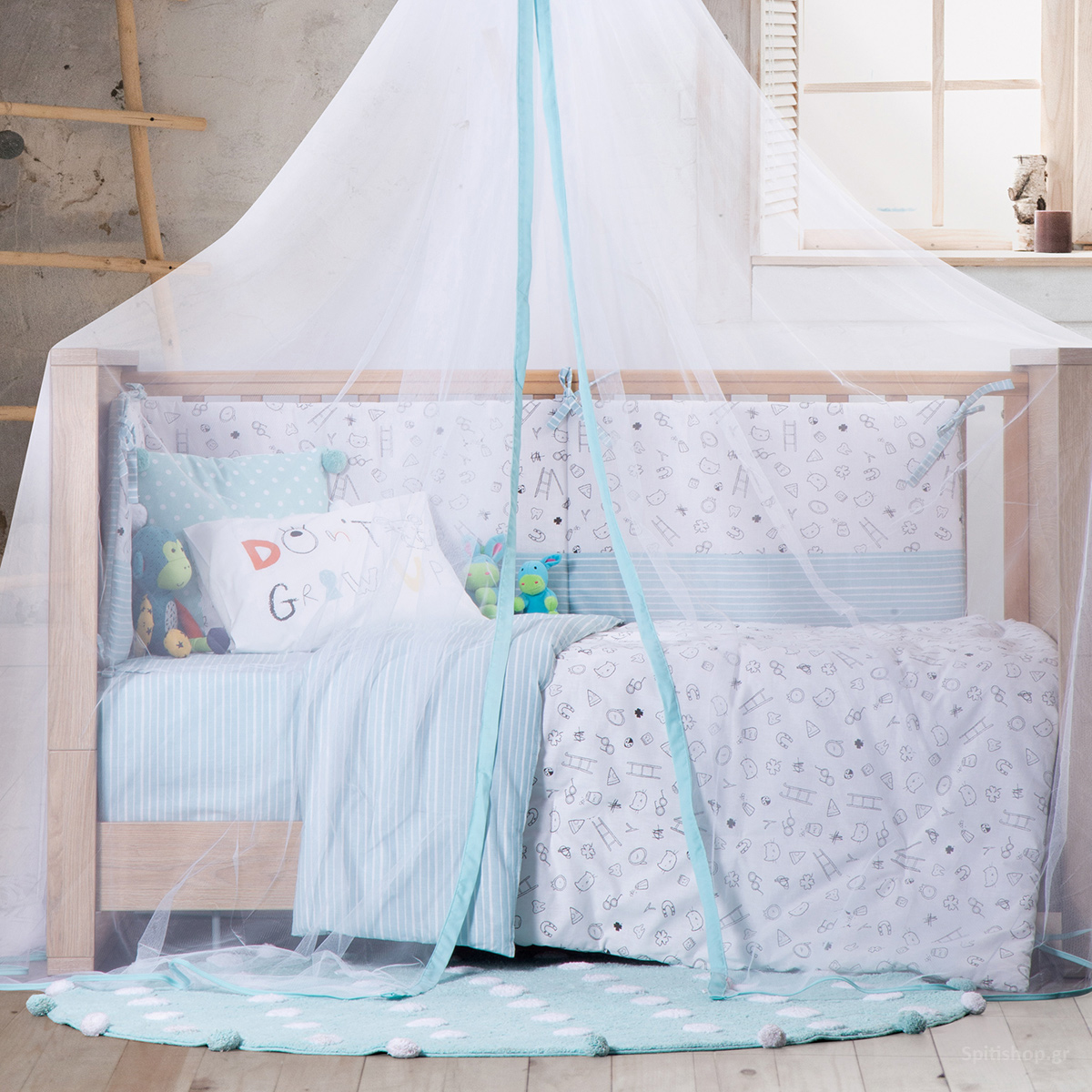 Κουνουπιέρα Κούνιας Nef-Nef Homeware Blue