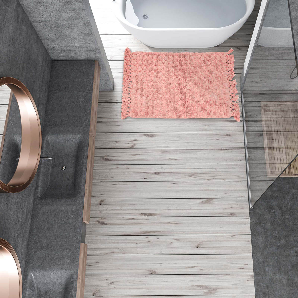 Πατάκι Μπάνιου (50x80) Das Home Bathmats 0563 Salmon