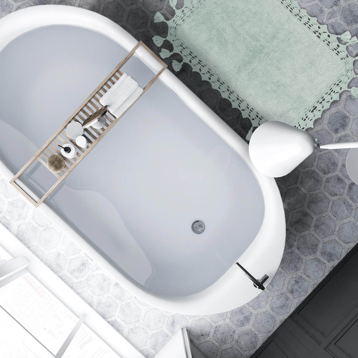 Πατάκι Μπάνιου (50X80) Das Home Bathmats 0567 Mint Μπάνιο Πατάκια Παραλληλόγραμμα Spitishop