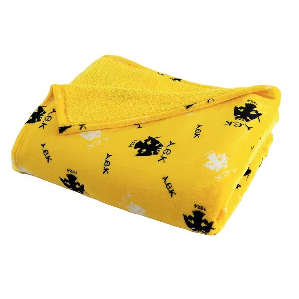 Κουβέρτα Fleece Μονή Με Γουνάκι (160x220) Palamaiki AEK BL
