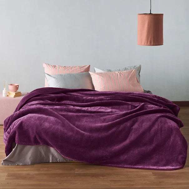 Κουβέρτα Βελουτέ King Size (240x260) Kentia Loft Bella 05 Purple AW2026