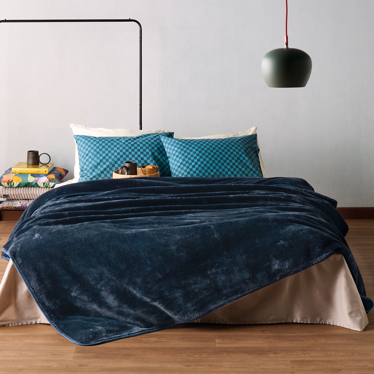 Κουβέρτα Βελουτέ King Size (240x260) Kentia Loft Monaco 01 Blue