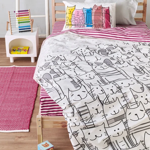 Παπλωματοθήκη Μονή (Σετ 165x245) 2 Όψεων Kentia Kids Zuzu