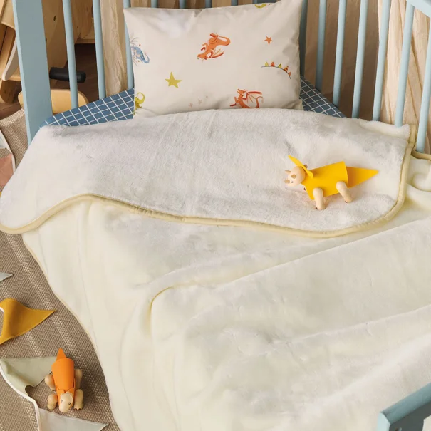 Κουβέρτα Βελουτέ Αγκαλιάς (80x100) Kentia Baby Notte 00 Ecru