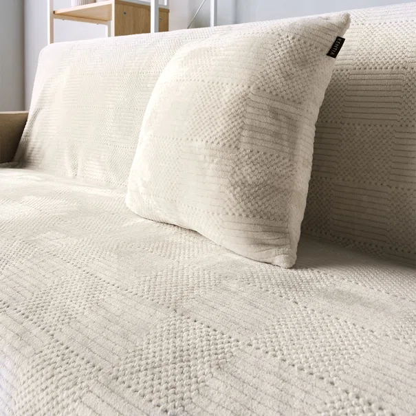Ριχτάρι Καναπέ Τριθέσιου Fleece (180x280) Kentia Versus Sydney 12 Ecru