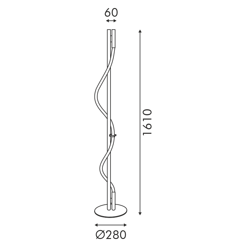 Φωτιστικό Δαπέδου Led Aca Malpo V43178Fbk1600 Black Φωτιστικά Σαλονιού Μοντέρνα Spitishop