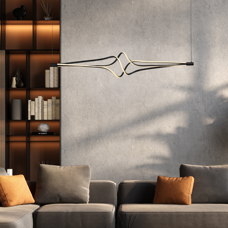 Φωτιστικό Οροφής Δίφωτο LED 3 CCT Aca Shine HM607LEDPBKCCT Black/White