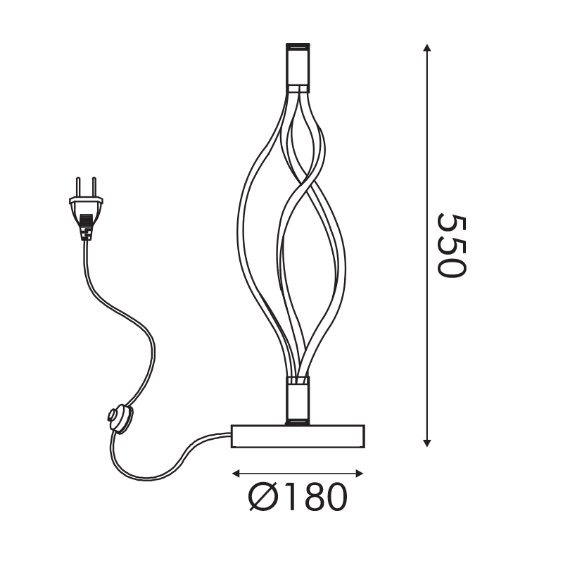 Πορτατίφ Led 3 Cct Aca Shine Hm607Ledtbkcct Black White Φωτιστικά Επιτραπέζια Spitishop