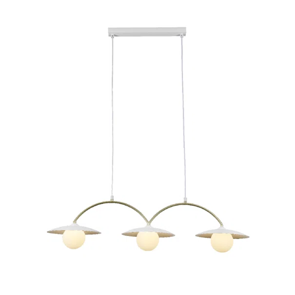 Φωτιστικό Οροφής Τρίφωτο Aca Fleria HM235P3 White/Gold