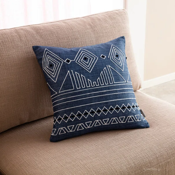 Διακοσμητική Μαξιλαροθήκη (43x43) Gofis Home Edna Blue Jean 162/01