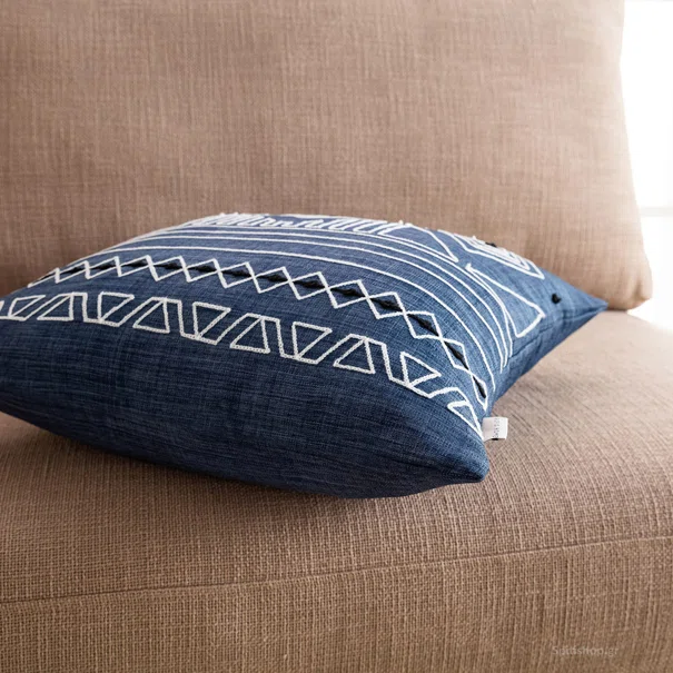 Διακοσμητική Μαξιλαροθήκη (43x43) Gofis Home Edna Blue Jean 162/01