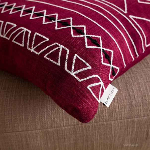 Διακοσμητική Μαξιλαροθήκη (43x43) Gofis Home Edna Red Leather 162/02