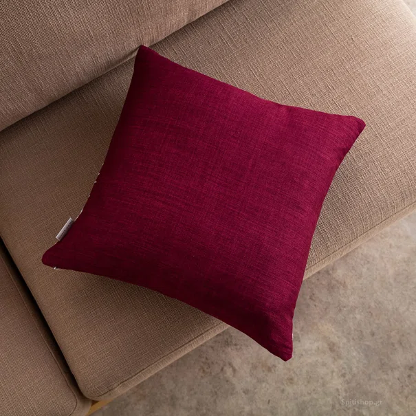 Διακοσμητική Μαξιλαροθήκη (43x43) Gofis Home Edna Red Leather 162/02