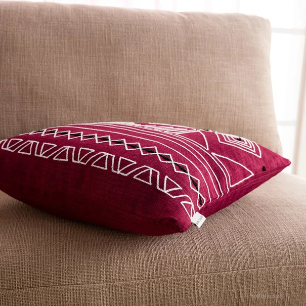 Διακοσμητική Μαξιλαροθήκη (43x43) Gofis Home Edna Red Leather 162/02