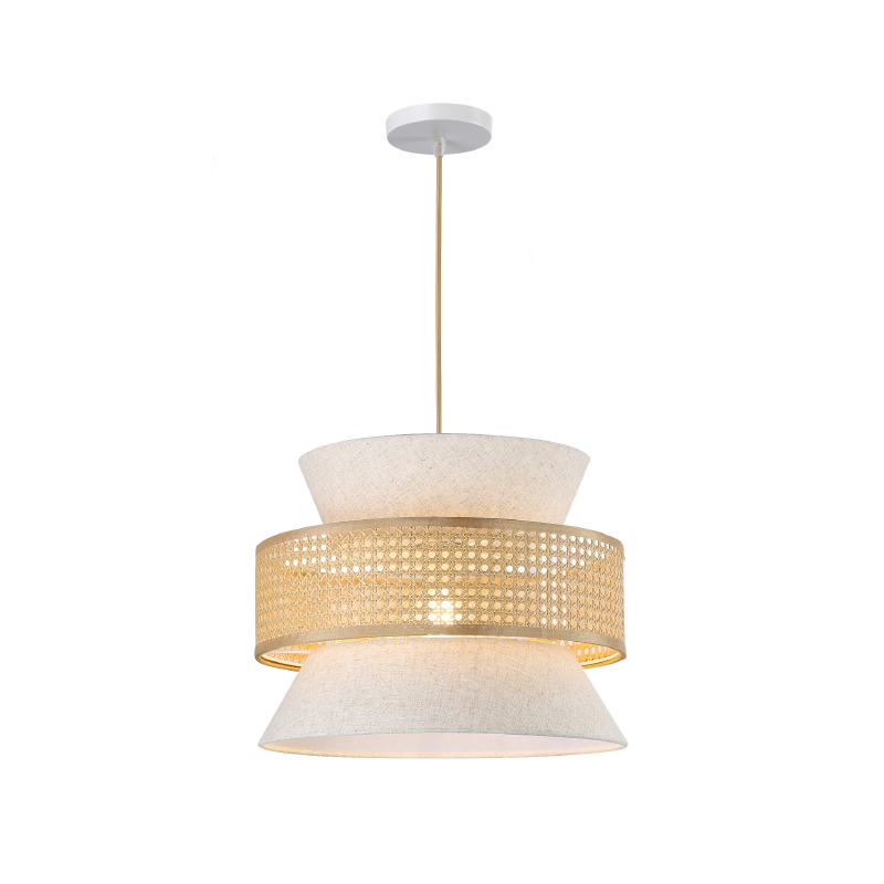 Φωτιστικό Οροφής Μονόφωτο Aca Japan LT40PBGW Beige/White