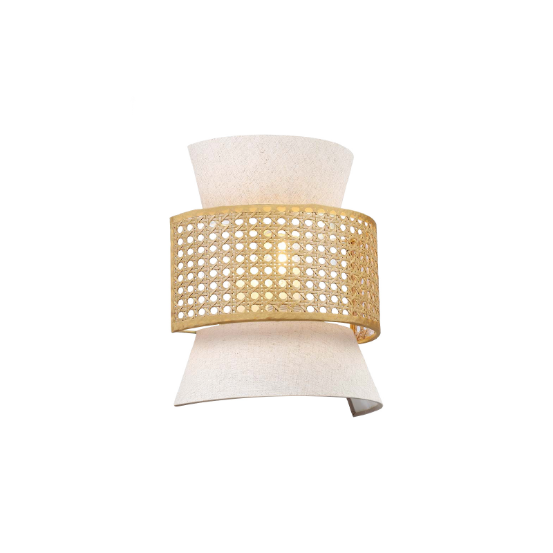 Απλίκα Τοίχου Aca Japan LT40WBGW Beige/White