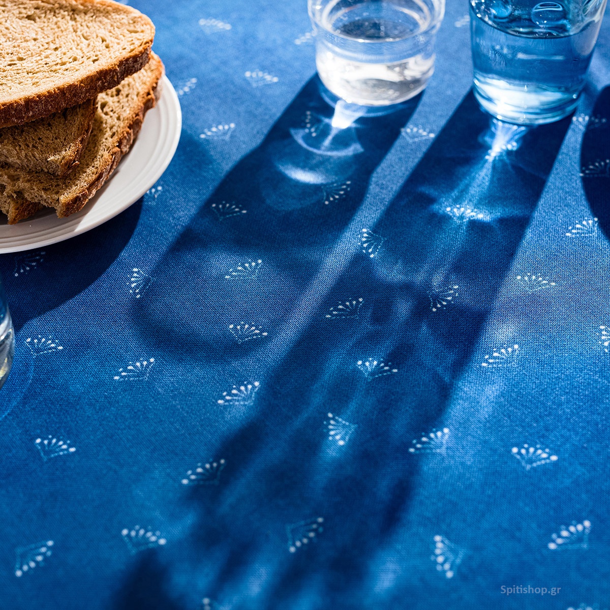 Τραπεζομάντηλο (135X135) Gofis Home Eris Blue Jean 540 09 Λευκά Είδη Κουζίνας & Τραπεζαρίας Τραπεζομάντηλα Διακόσμησης Spitishop