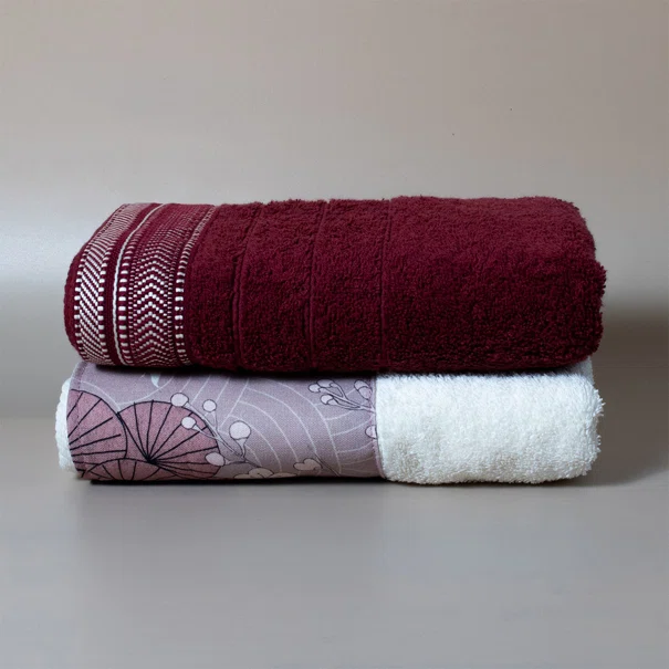 Πετσέτες Προσώπου (Σετ 2τμχ) White Fabric Amly Multi 600gsm