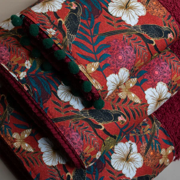 Πετσέτα Σώματος (80x150) White Fabric Forest Bordeaux 600gsm