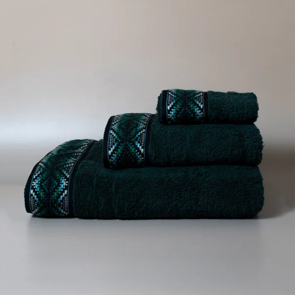 Πετσέτα Χεριών (30x50) White Fabric Kella Green 600gsm