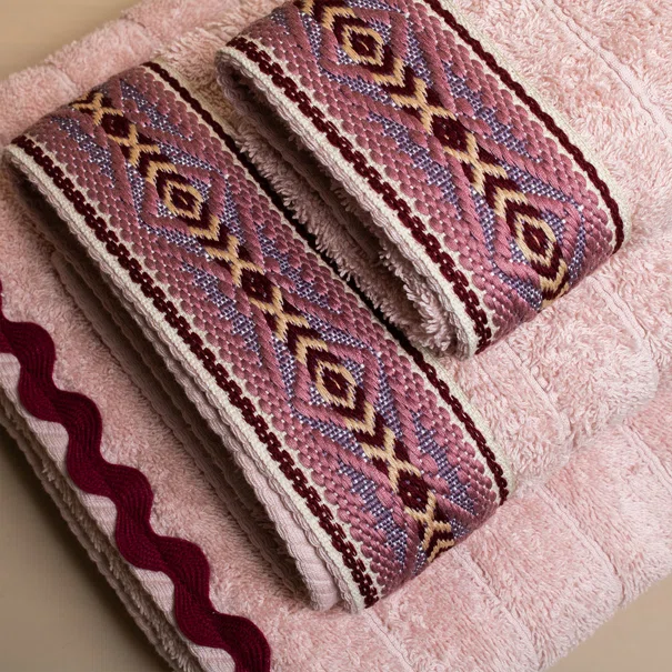 Πετσέτα Σώματος (80x150) White Fabric Lima Pink 600gsm