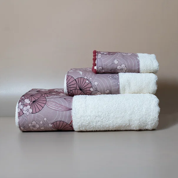 Πετσέτες Μπάνιου (Σετ 3τμχ) White Fabric Reina White 600gsm