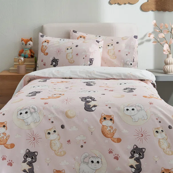 Σεντόνια Μονά (Σετ) Vesta Kids Kitty