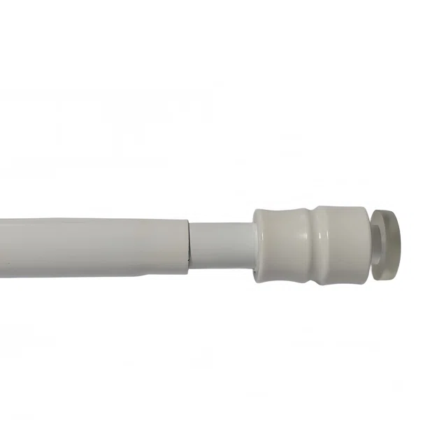 Κουρτινόξυλο Πίεσης Φ9mm Μονό 60-90cm Grace White 60902