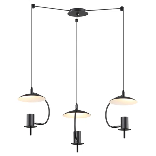 Φωτιστικό Οροφής Τρίφωτο Aca Parachute ZM933P60B Black