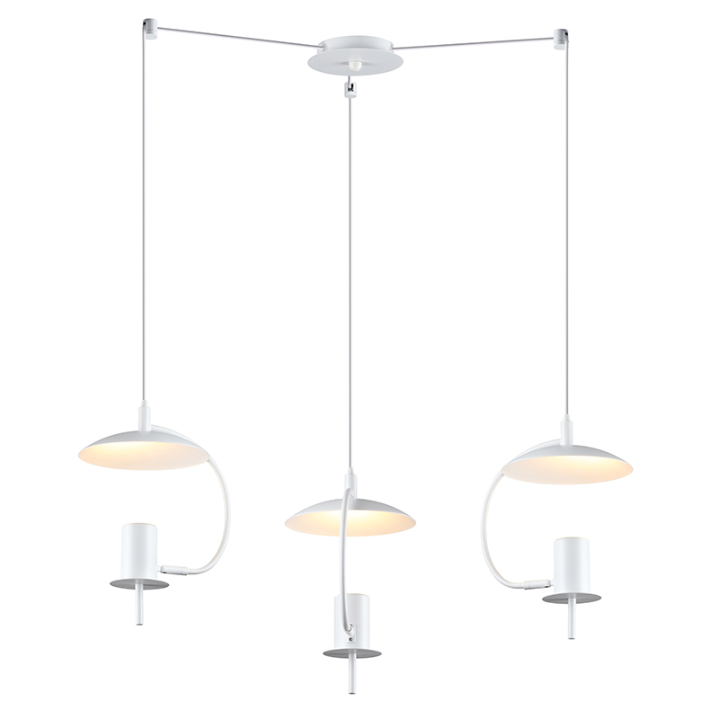 Φωτιστικό Οροφής Τρίφωτο Aca Parachute ZM933P60W White