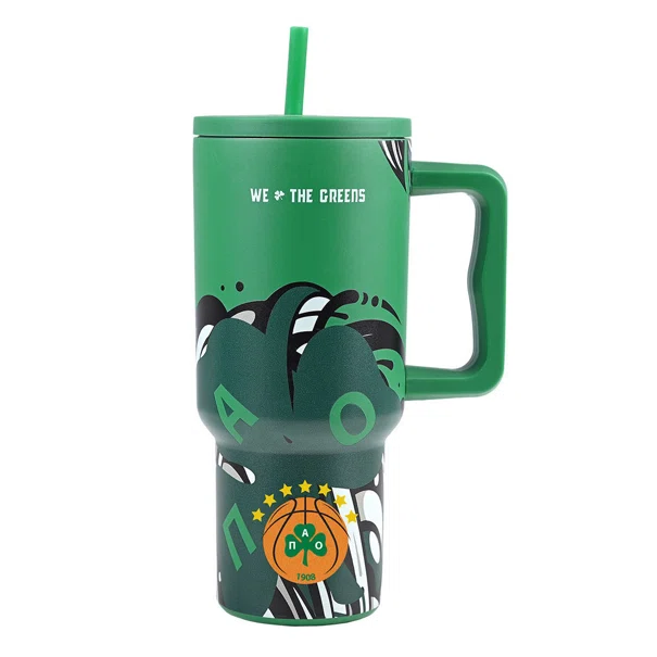 Κούπα Θερμός Με Λαβή & Καλαμάκι 900ml Estia Panathinaikos We The Greens 01-35990