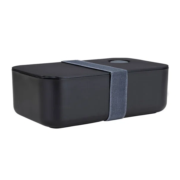 Φαγητοδοχείο Με Χωρίσματα 1lt (19x11.5x6.5) Homely Midnight Black 01-35266