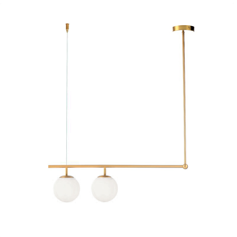 Φωτιστικό Οροφής Δίφωτο Aca Thetis V360502P Brass