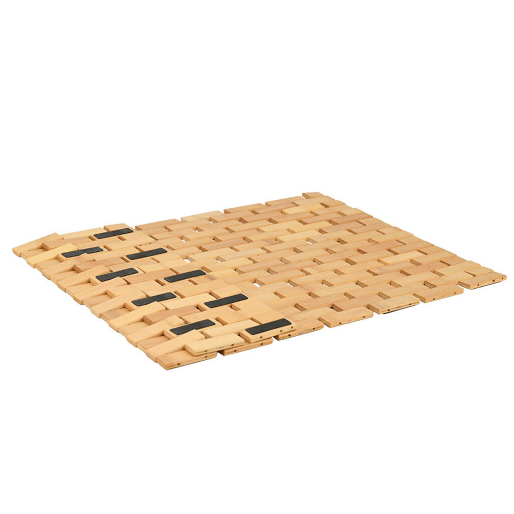 Ξύλινο Πατάκι Μπάνιου (38X60) Estia Bamboo 02-27568 Μπάνιο Πατάκια με Αντιολισθητικό Spitishop