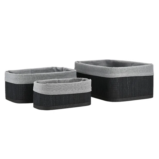 Καλάθια Αποθήκευσης (Σετ 3τμχ) Estia Bamboo Essentials 02-34603