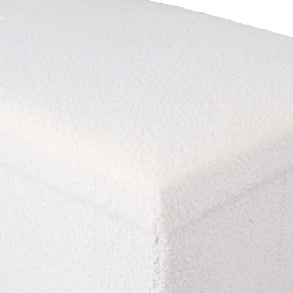 Ταμπουρέ Με Αποθηκευτικό Χώρο (76x38x38) Estia Cube Teddy White 03-35938